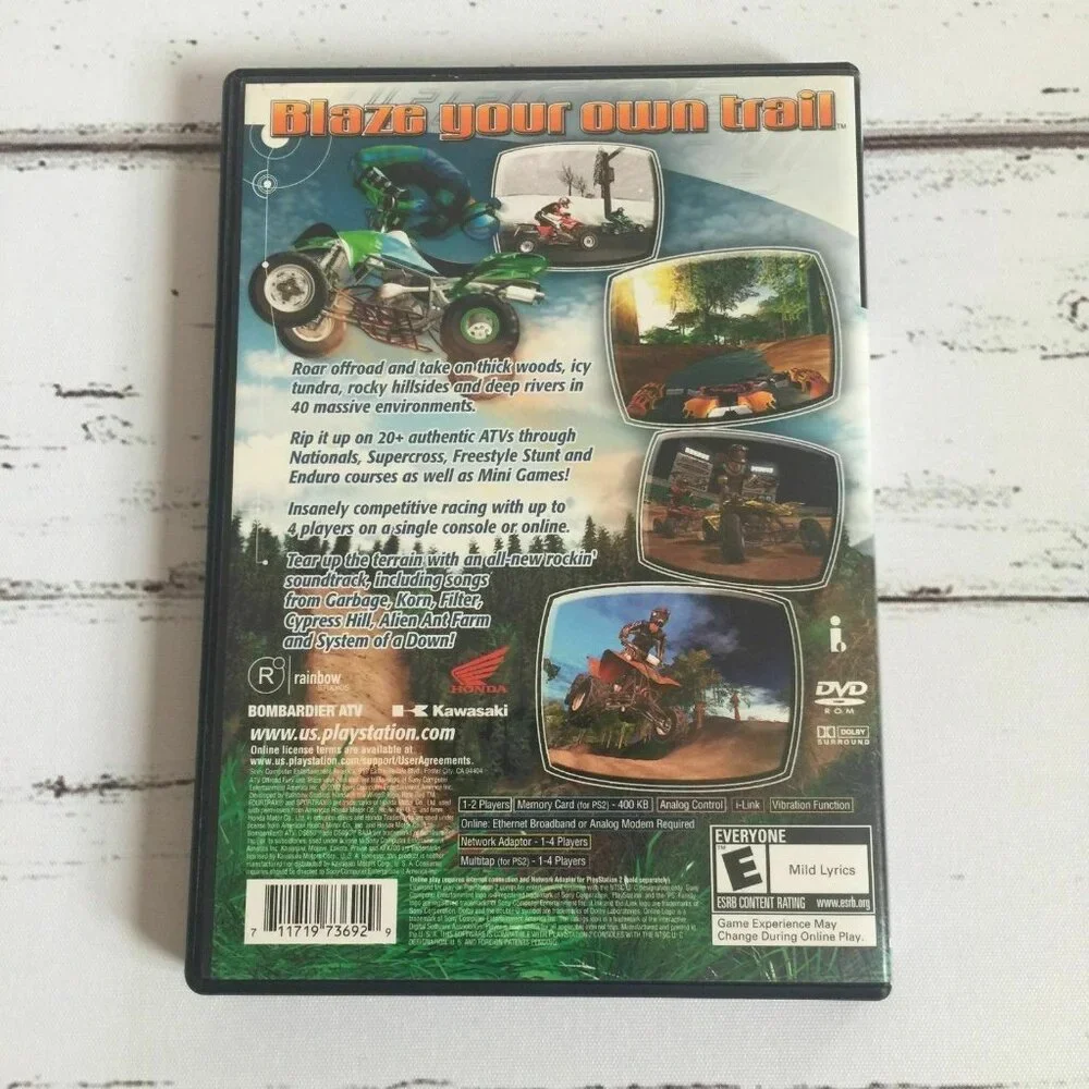 ATV Offroad Fury 2 Sony PlayStation 2 PS2 Video Game Tested And Works